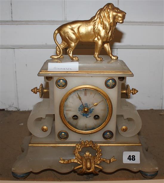 Alabaster clock